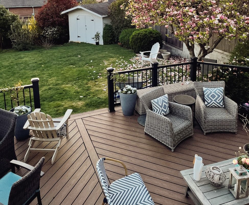 Deck with sunrise