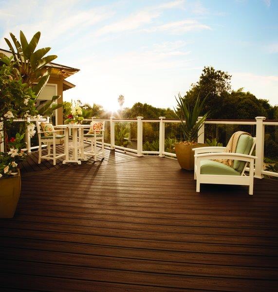 Trex outdoor living collection includes decking, railing, lighting, furniture and more