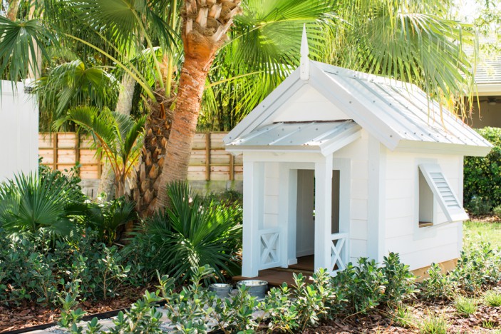 Trex decking was used to create this whimsical doghouse at the HGTV Dream Home 2016.