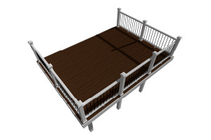 Rectangle deck plan designed by Trex