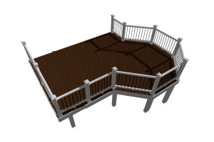 Overlook deck design plan created by Trex